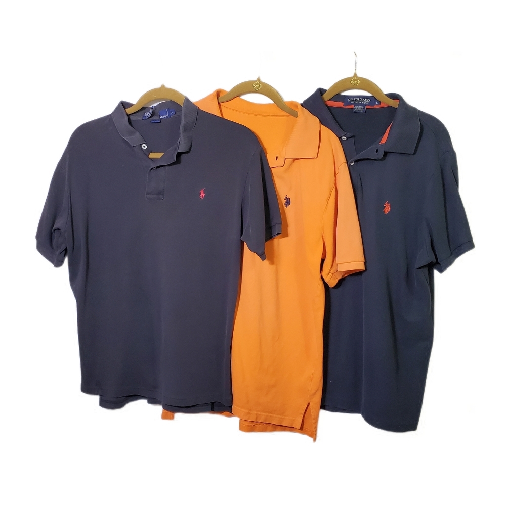 Mens Polo Ralph Lauren Casual Flawed Preppy Collared Tops Shirt 3pc Set LARGE
